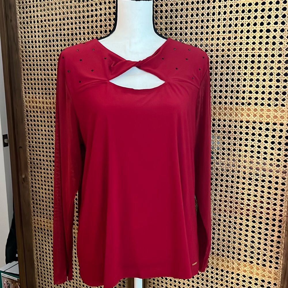 Nine West red blouse.